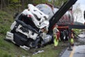 VU Gefahrgut LKW umgestuerzt A 4 Rich Koeln Hoehe AS Gummersbach P468